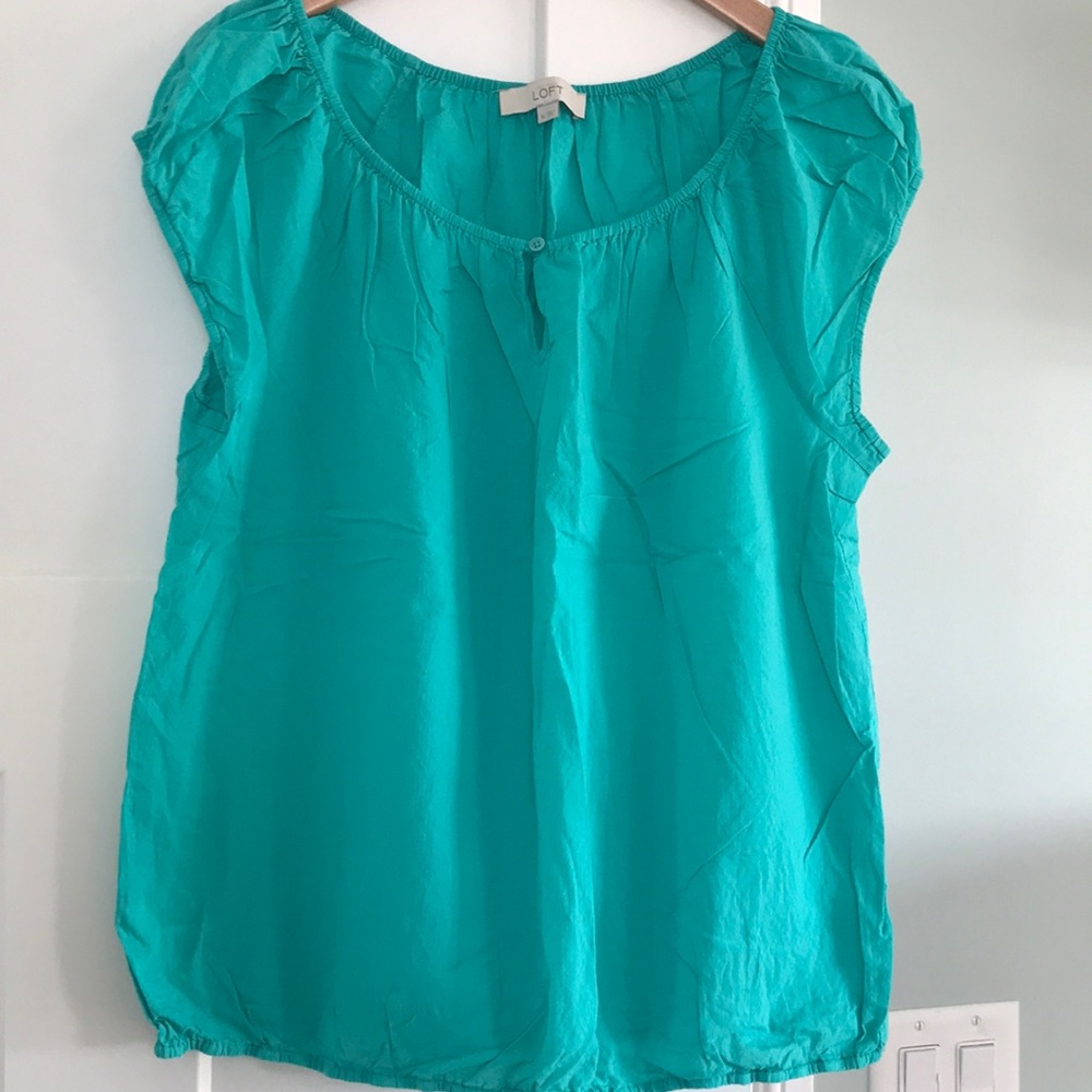 Loft cotton tee with elastic waist